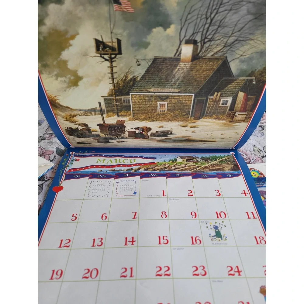 Americana‎ Calendar 1995 Charles Wysocki Vintage Patriotic Wall Decor